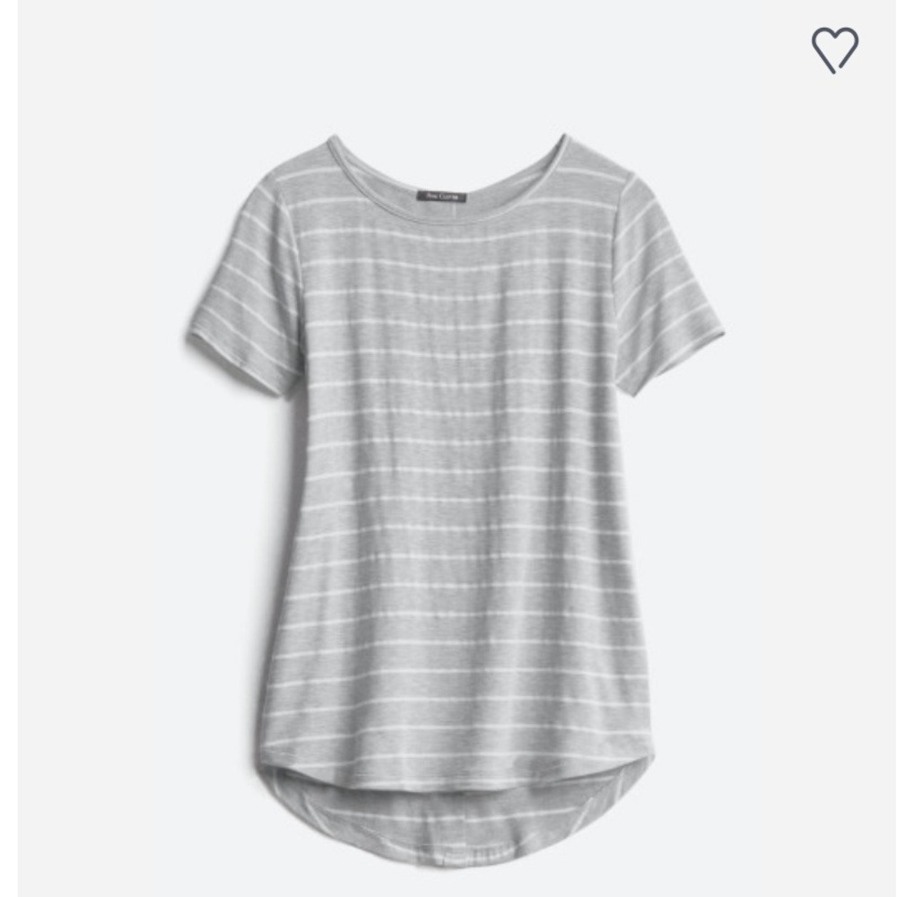 Striped shirt with button down back